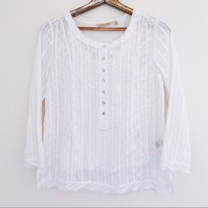 White Frayed Pleated Small Soft Surrounding